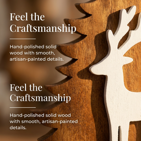 Evergreen Grace – Handmade Wooden Christmas Tree Sculpture, Festive Home Decor