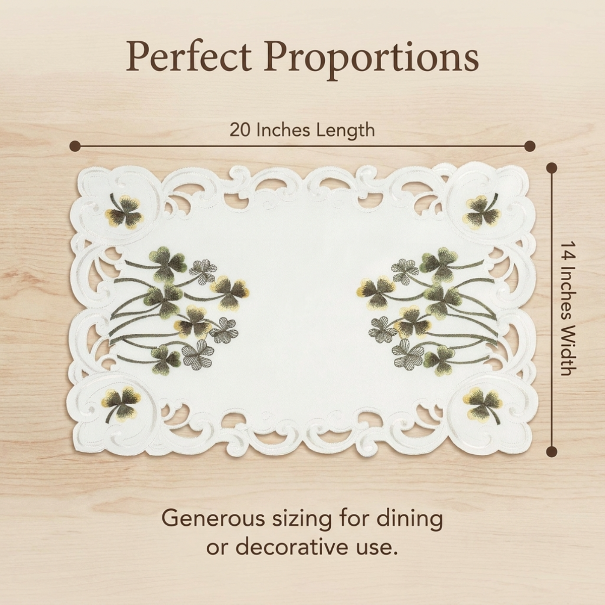European Embroidered Placemats – Rustic Linen Placemat Set for Dining Table Protection