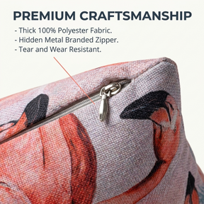 Flamingo Throw Pillow - Decorative Printed Cushion Covers 18x18 Inch with Zipper Closure