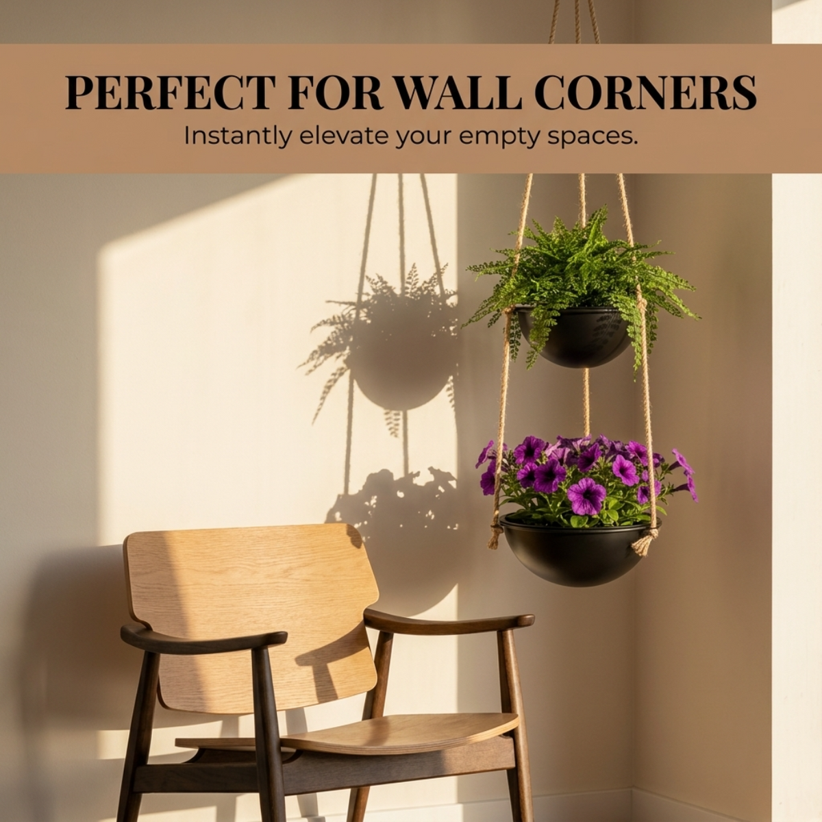 Hanging Planter with 2 Pots
