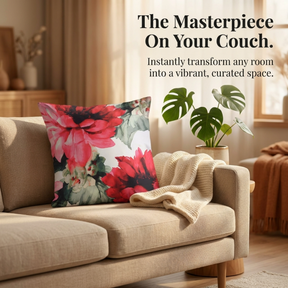 Floral Throw Pillow Covers - 22x22 Inch Decorative Printed Cushion Covers
