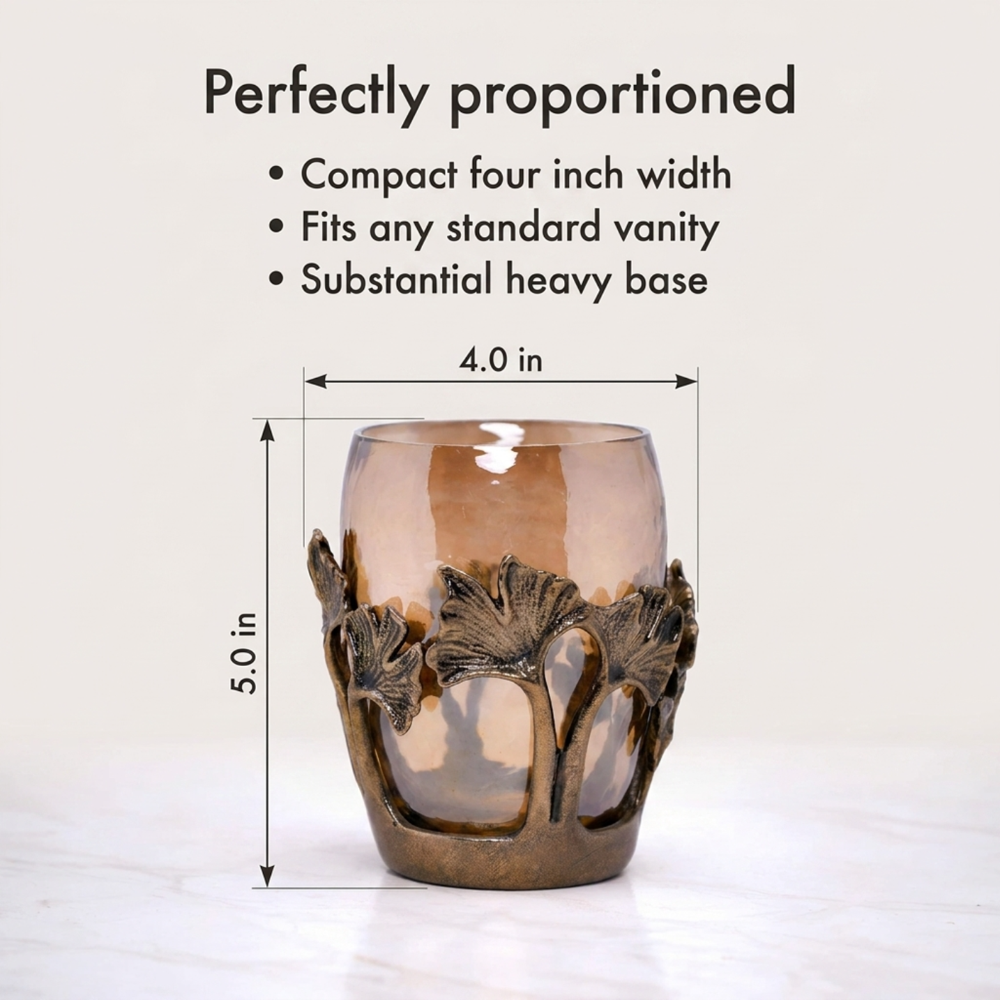 Stylish Bathroom Tumbler – Elegant Decorative Bathroom Accessory Set for Vanity