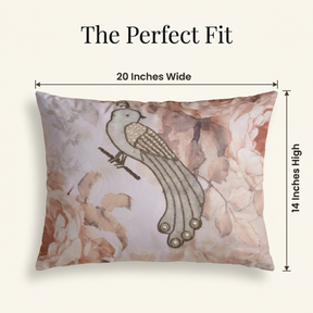 Bird Throw Pillow Covers - Set of 4 Decorative Printed Cushion Covers with Zipper Closure