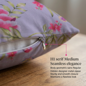 Floral Throw Pillow Covers - 14 x 20 Inch Soft Polyester Cushion Cases