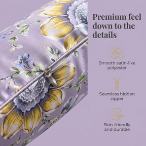 Floral Throw Pillow Covers - 14 x 20 Inches | Premium Fabric Cushion Cases