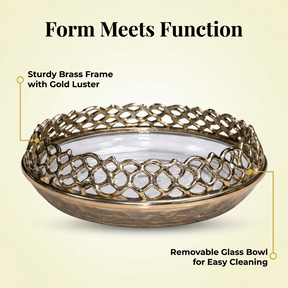 Soap Dish – Elegant Modern Brass and Glass Bathroom Accessory | Rust Resistant