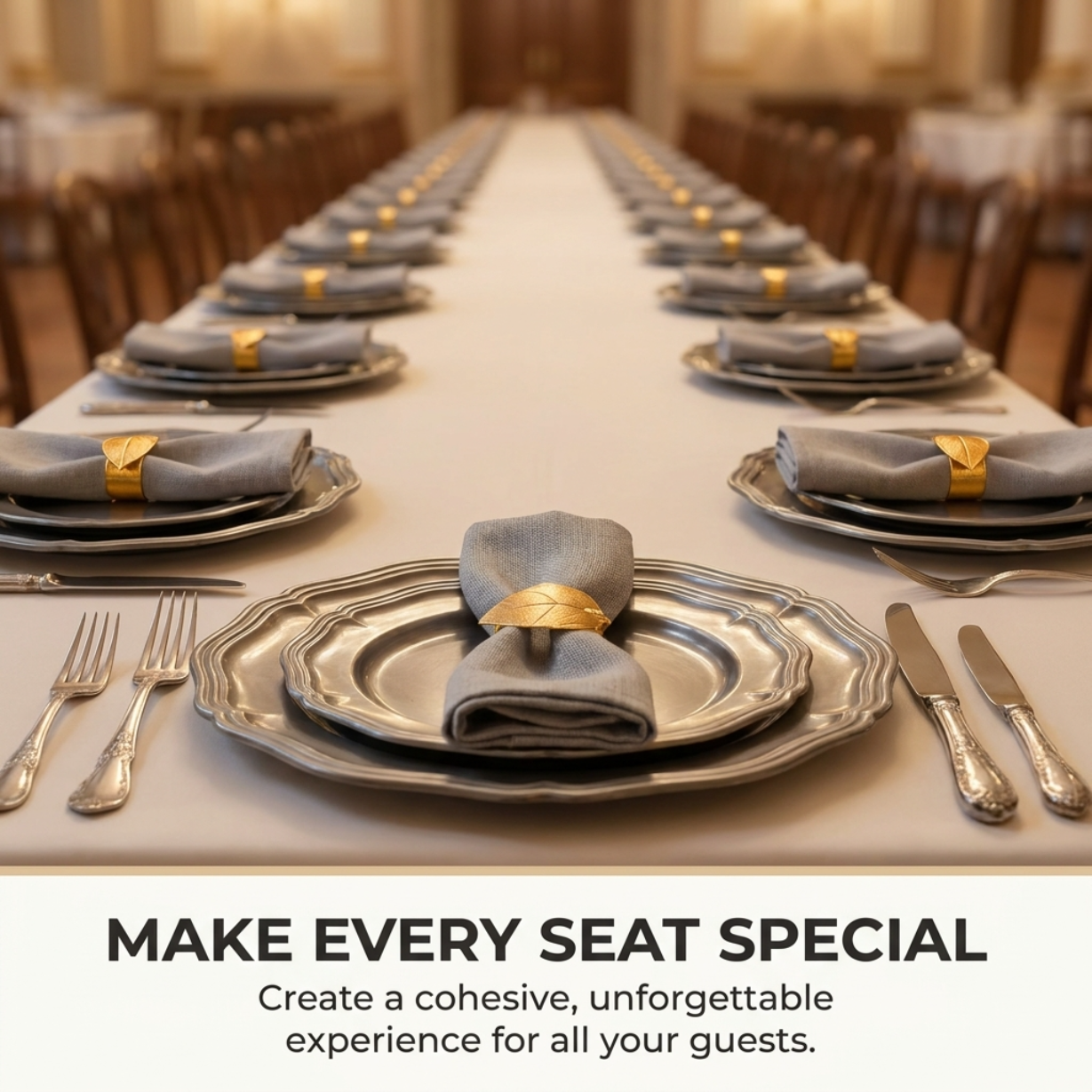 Gold Leaf Napkin Rings – Elegant Rust Resistant Table Decor Rings for Dining