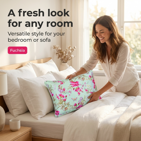 Floral Throw Pillow Covers - 14x20 Inch Decorative Cushion Covers | Zipper Closure