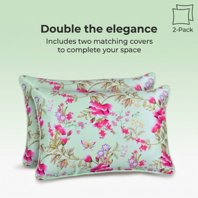 Floral Throw Pillow Covers - 14x20 Inch Decorative Cushion Covers | Zipper Closure