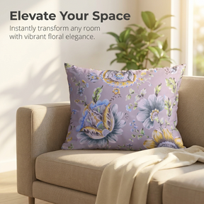 Floral Throw Pillow Covers - 20 x 20 Inches | Printed Cushion Covers, Soft Fabric