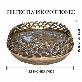 Soap Dish – Elegant Modern Brass and Glass Bathroom Accessory | Rust Resistant