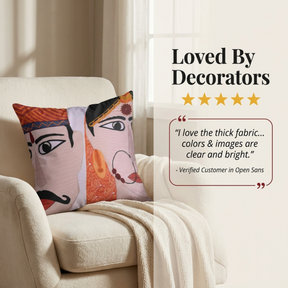 Printed Throw Pillow Covers - 18x18 Inch Decorative Cushion Covers With Zipper Closure