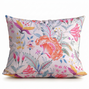 Floral Throw Pillow Cover - 14 x 20 Inches | Multi-Color Decorative Cushion