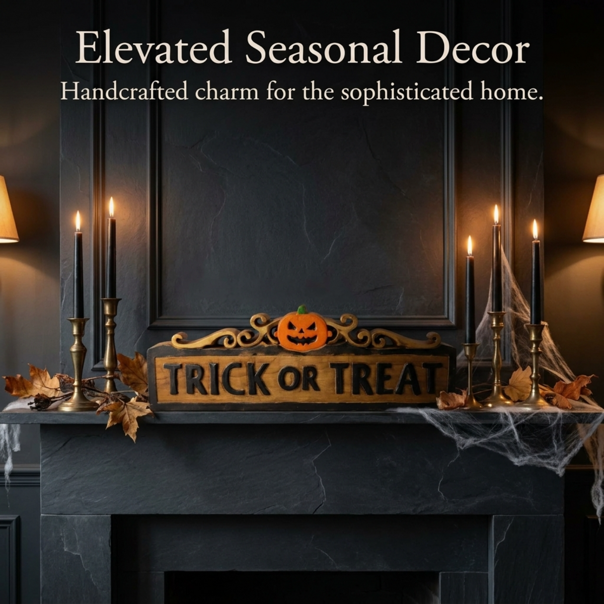 Wooden Halloween Sign – Trick Or Treat, Acacia