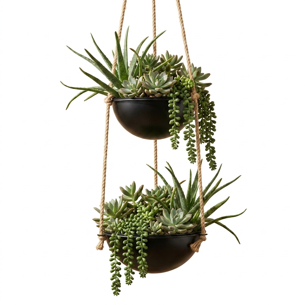 Hanging Planter with 2 Pots