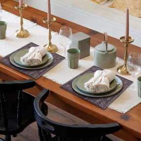 Creola Grace – Charger Plates Beaded Placemats, The Creola Collection Elegant Decorative Dining Table Décor 15 inch - Decozen