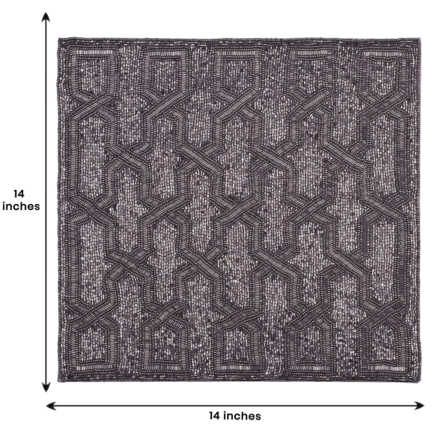 Creola Grace – Charger Plates Beaded Placemats, The Creola Collection Elegant Decorative Dining Table Décor 15 inch - Decozen