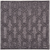 Set of two Creola Grace embroidered beaded placemats from the Creola Collection, 15-inch decorative charger plates for elegant dining.
