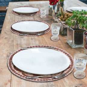 Gold Ivory Beaded Placemats - Set of 2 - Decozen