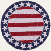 USA Flag Round Beaded Placemats - Decozen