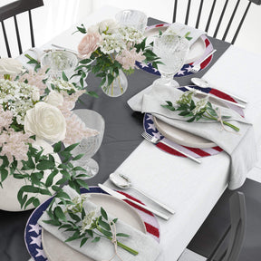 USA Patriotic Flag Round Beaded Placemats - Decozen