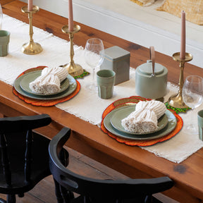 Jadon Ember – Beaded Placemats, The Jadon Autumn Collection Artistic Decorative Dining Table Décor - Decozen