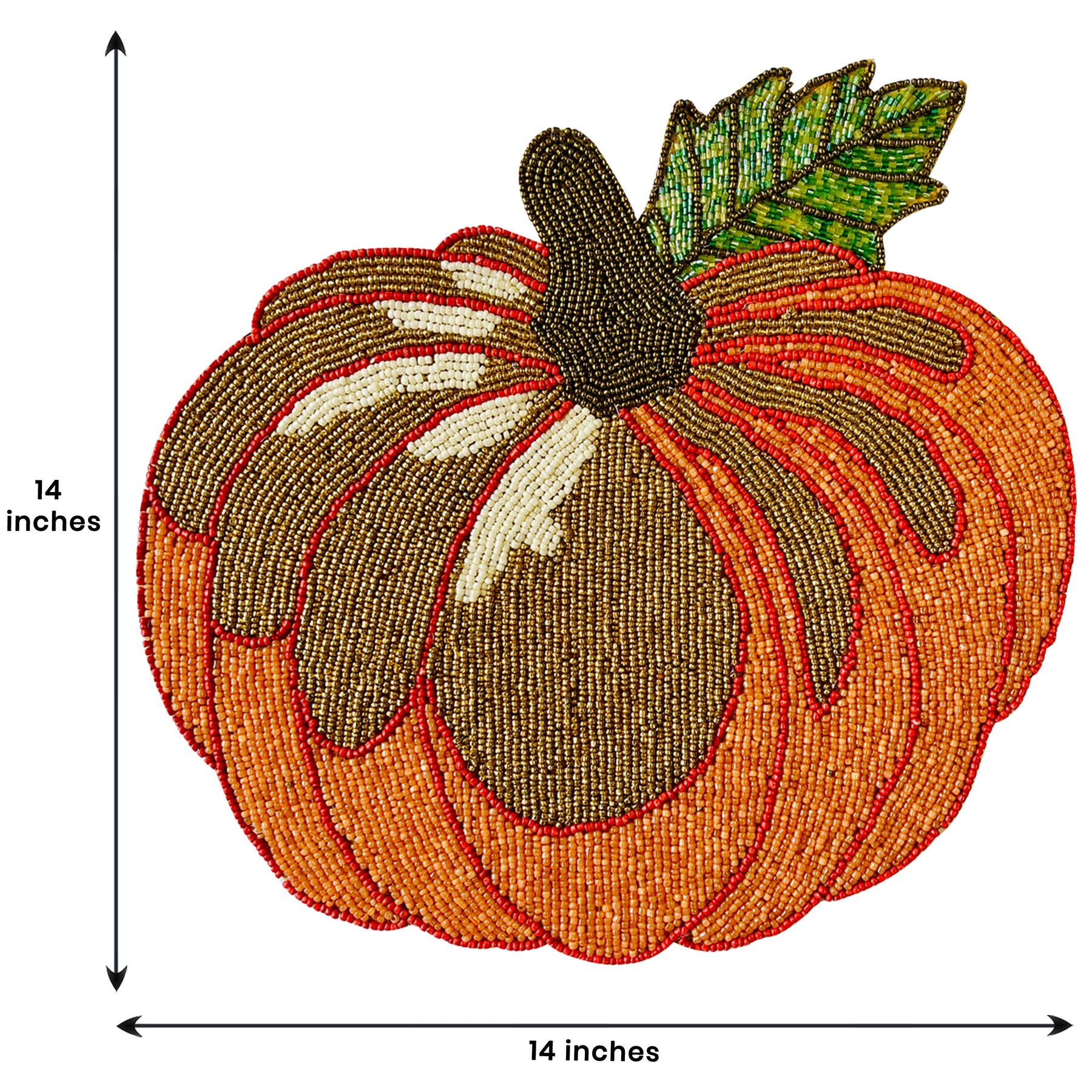 Jadon Ember – Beaded Placemats, The Jadon Autumn Collection Artistic Decorative Dining Table Décor - Decozen