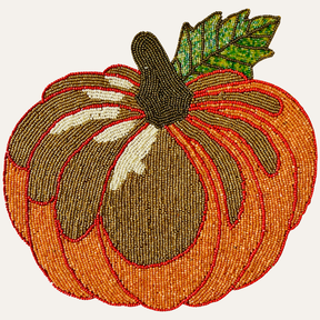 Jadon Ember – Beaded Placemats, The Jadon Autumn Collection Artistic Decorative Dining Table Décor - Decozen