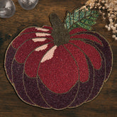 Set of two Lugh Maple embroidered beaded placemats from the Lugh Autumn Collection, decorative 12x13.5 inch table decor.