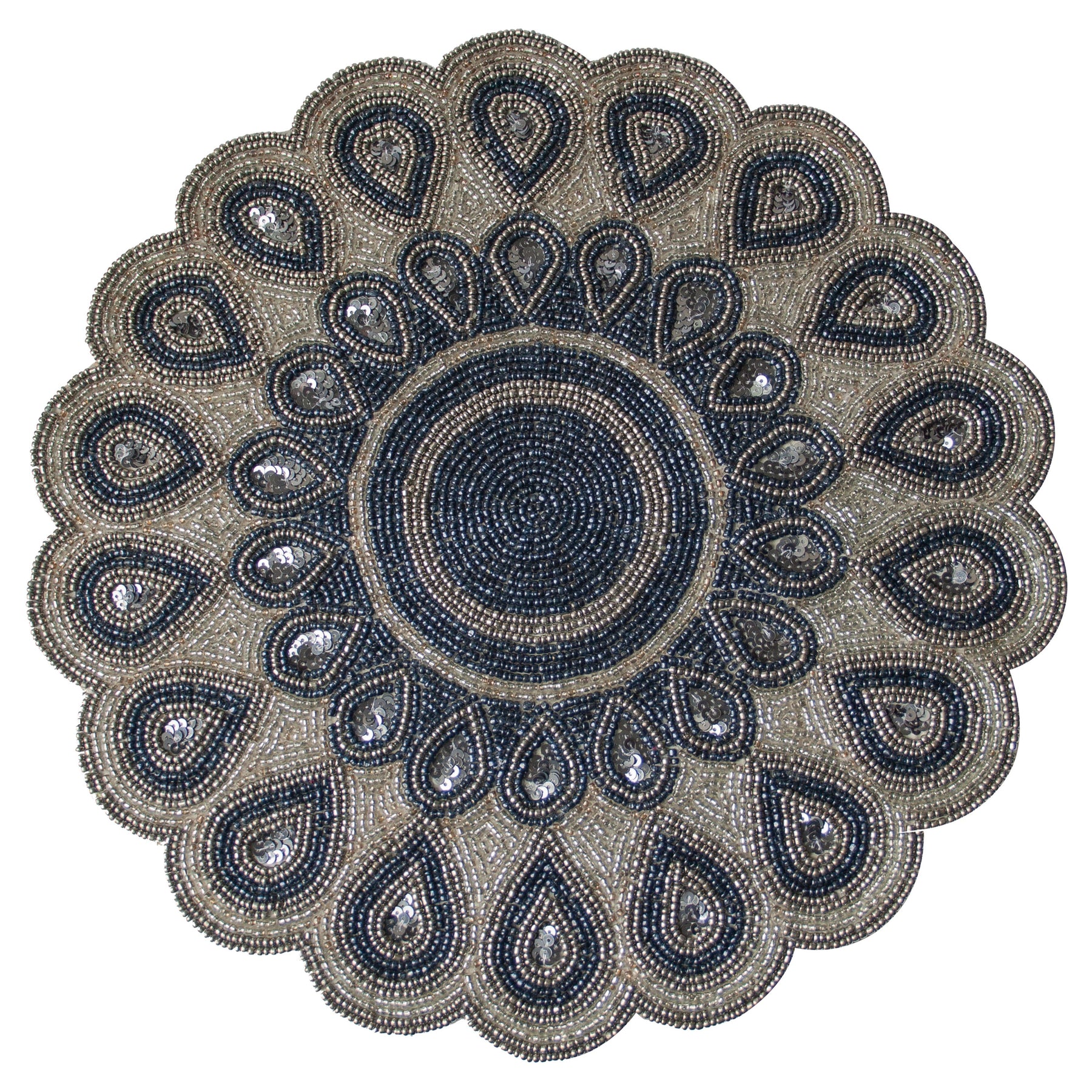 The Dodgens Charger Plates Beaded Placemats - Decozen