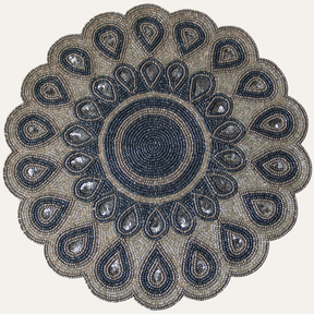 The Dodgens Charger Plates Beaded Placemats - Decozen