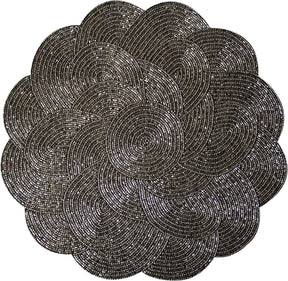 Jovie Bloom Beaded Placemats - Decorative Dining Table Décor 14 inch - Decozen