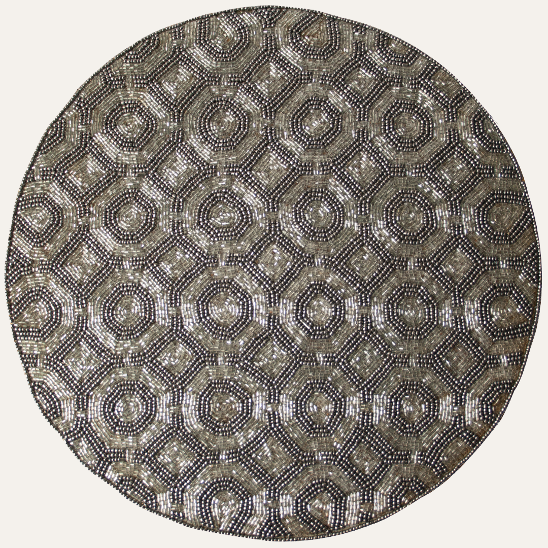 Steinbach Grace Beaded Placemats - Decorative Dining Table Décor 14 inch - Decozen