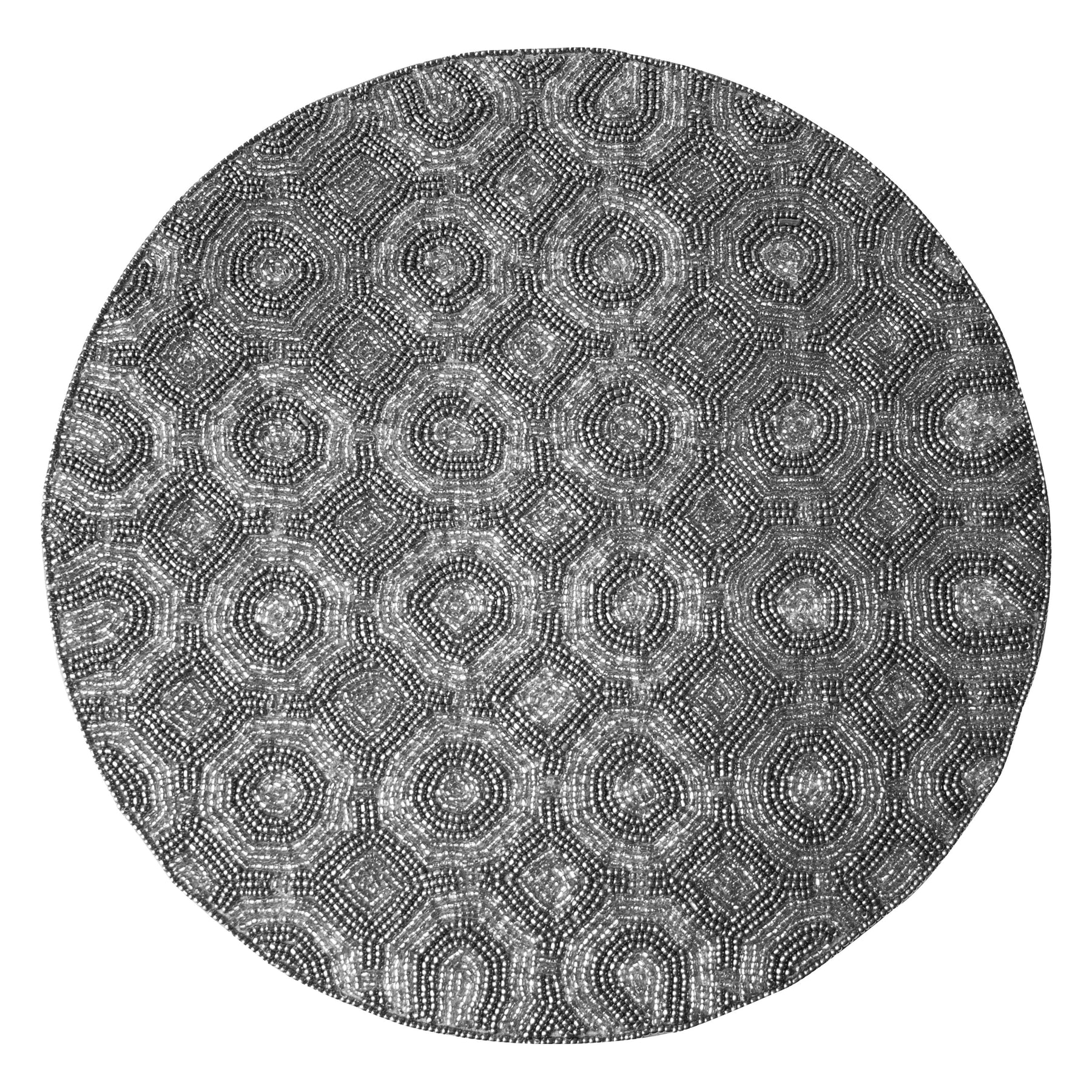 Adella Bloom Beaded Placemats - Decorative Dining Table Décor 14 inch - Decozen