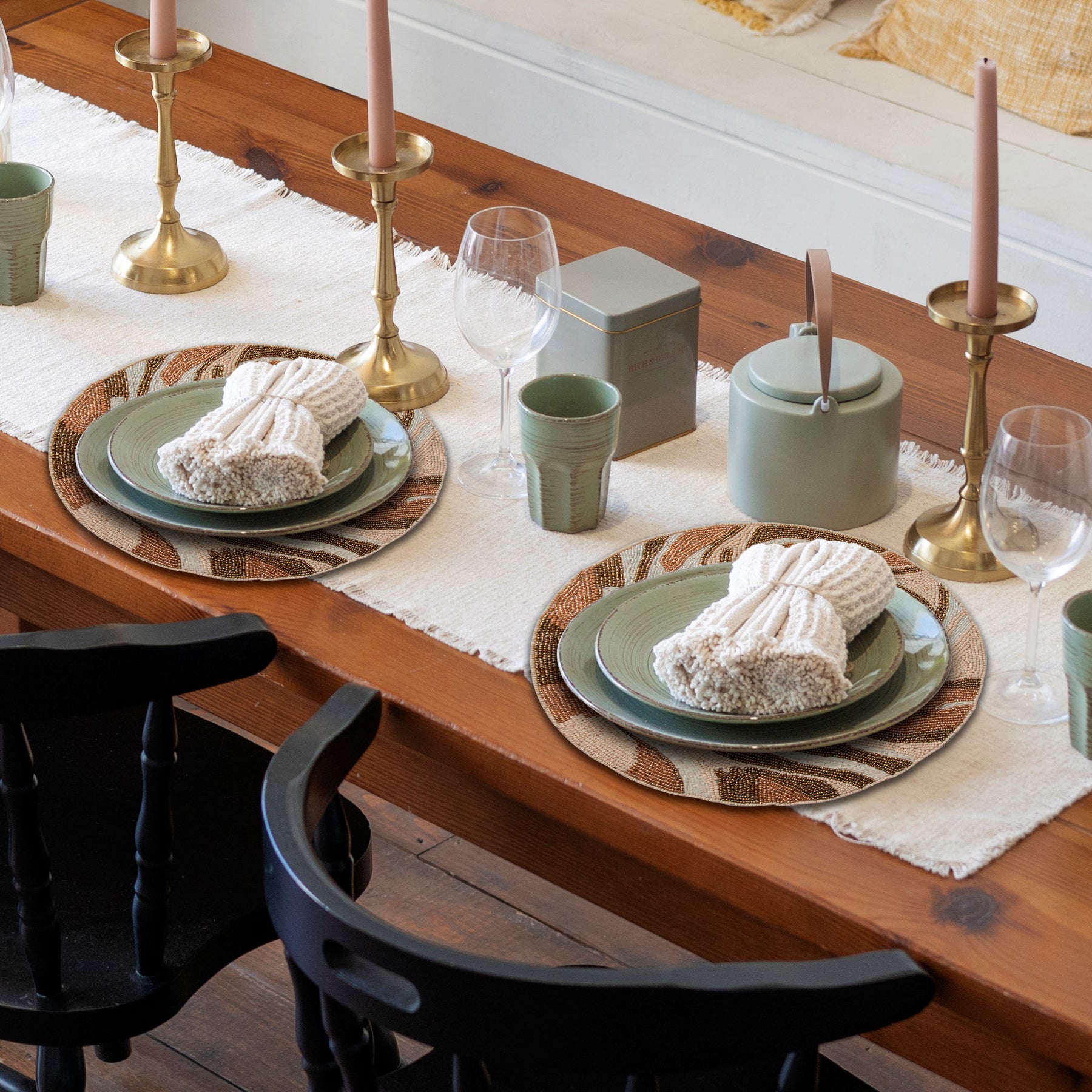 The Haings Beaded Placemats - Decozen