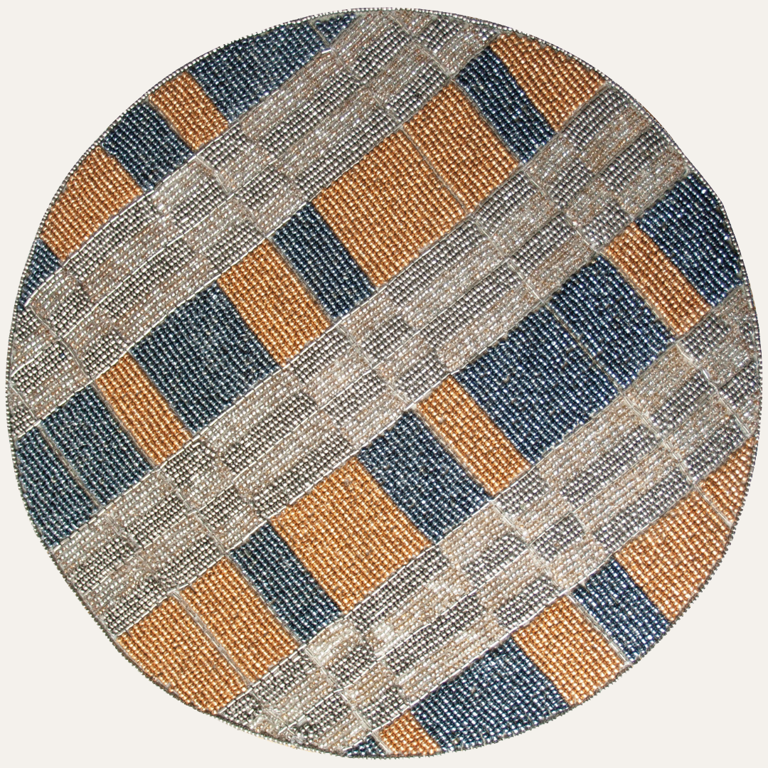 Luna Crest – Elegant Beaded Placemats, Luxurious Decorative Dining Table Décor 14 inch - Decozen