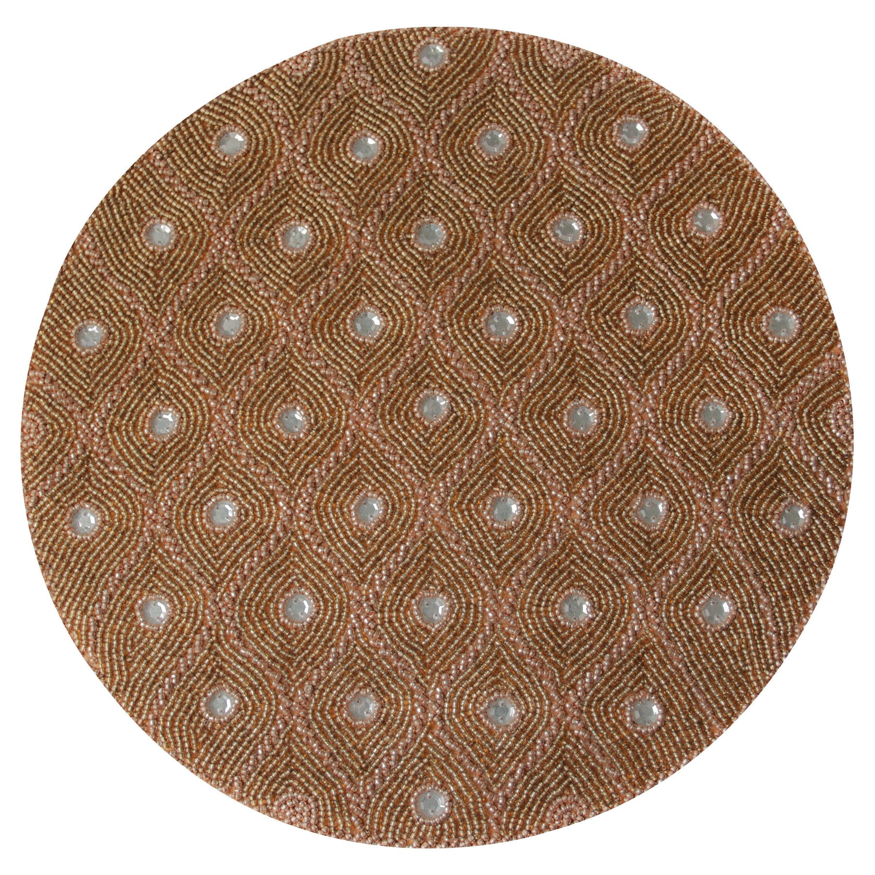 Clement Meadow – Beaded Placemats, The Clement Collection Artistic Decorative Dining Table Décor 14 inch - Decozen