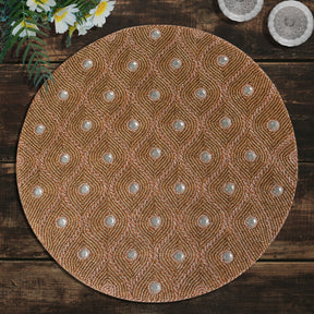 Clement Meadow – Beaded Placemats, The Clement Collection Artistic Decorative Dining Table Décor 14 inch - Decozen