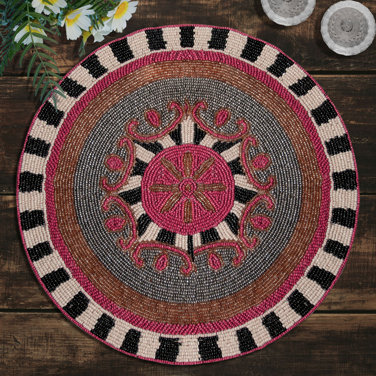 The Blitzen Beaded Placemats - Decozen