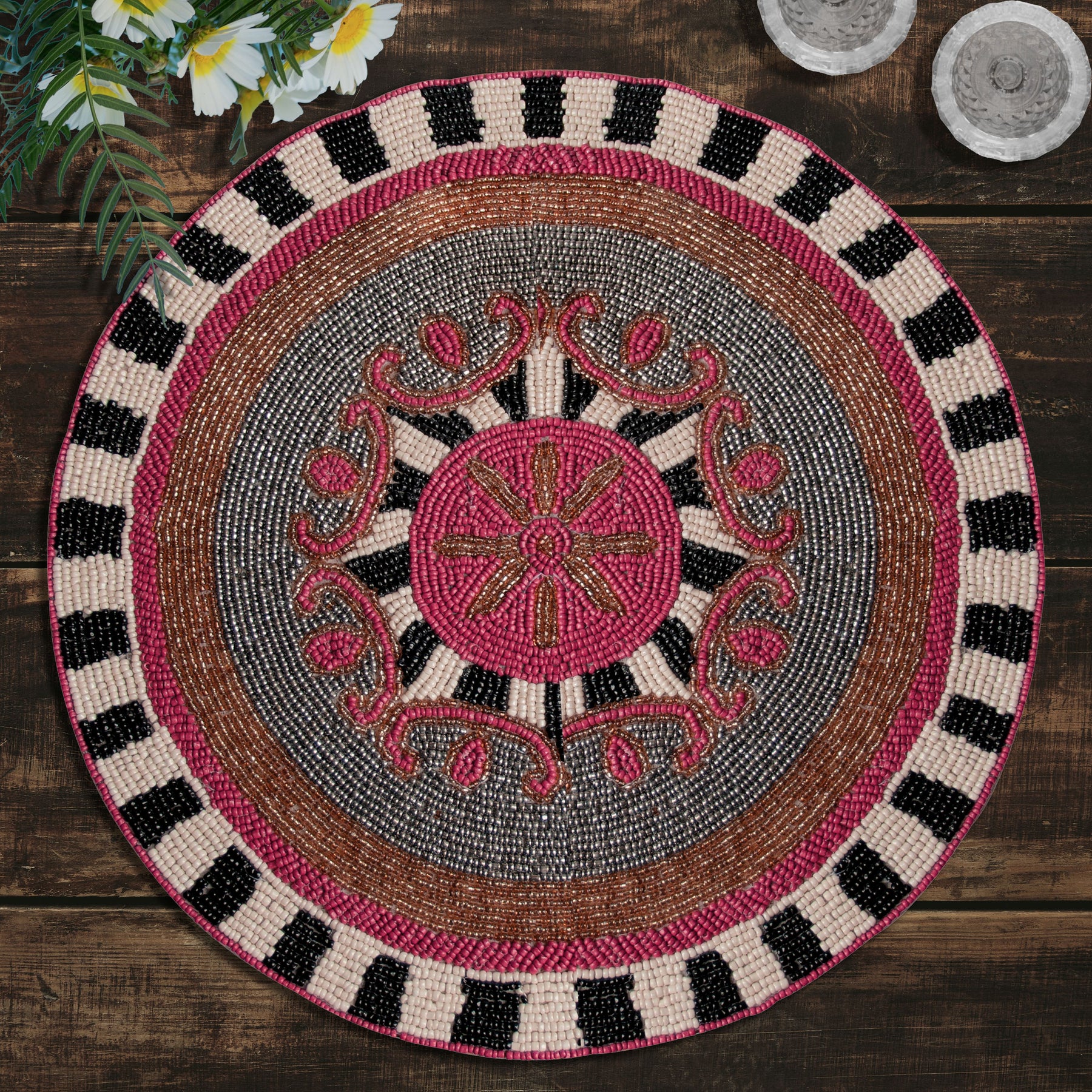 The Blitzen Beaded Placemats - Decozen