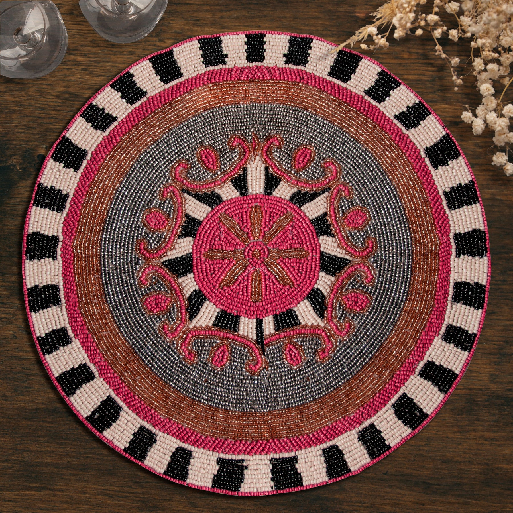 The Blitzen Beaded Placemats - Decozen