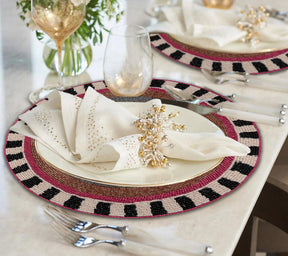 The Blitzen Beaded Placemats - Decozen
