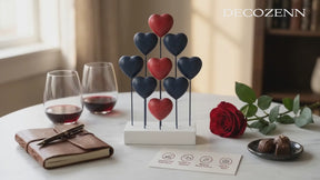 Wooden Heart Sculpture – Handmade Wooden Art Patriotic Home Decor with USA Flag Design
