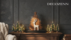 Evergreen Grace – Handmade Wooden Christmas Tree Sculpture, Festive Home Decor