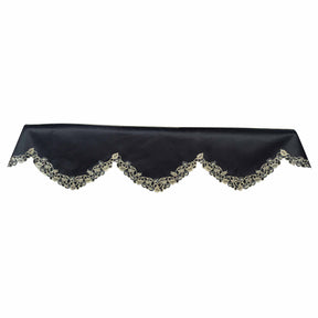 Midnight Gold – Black Gold Mantel Scarf, Tarantino Collection Decorative Home Accent 18*90 Inch - Decozen