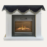 Black gold mantel scarf from RIZ-001-MS, Midnight Gold Tarantino Collection, decorative home accent, 18x90 inches.