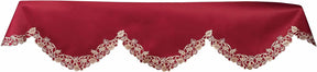 Royal Garnet – Burgundy Gold Mantel Scarf, Tarantino Collection Elegant Home Accent 18*90 Inch - Decozen