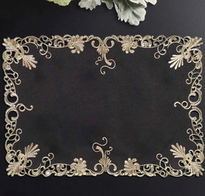 Black Gold Table Placemats - Chantelle Collection - Decozen