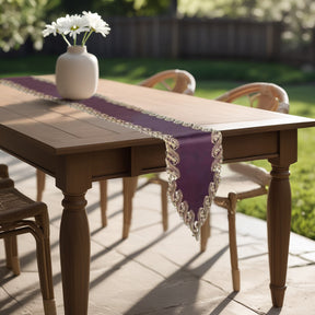 Violet Dream – Plum Gold Table Runner, Anyce Collection Artistic Home Table Décor 14*108 inch - Decozen