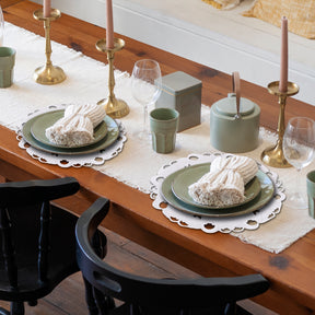 Regal Bloom – Premium Round Doilies, Elegant Decorative Table Decor for Dining and Events 15 inch - Decozen